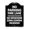 Signmission No Estacione Zona Contra Incendio Heavy-Gauge Aluminum Architectural Sign, 24" H, BW-1824-23848 A-DES-BW-1824-23848 - alternate 1
